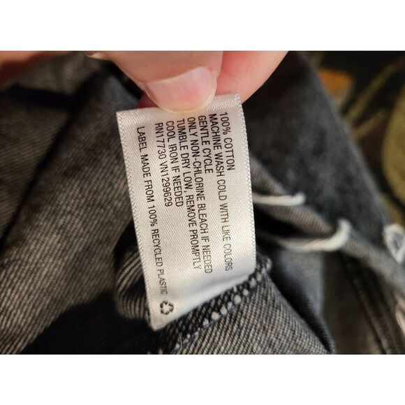 Wild Fable Dress Women's XS Black Stonewashed Overall Denim Raw Hem - Picture 4 of 4